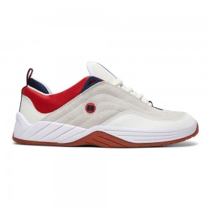 Zapatillas DC Shoes Williams Slim Hombre Blancas Rojas | PDUI-09536