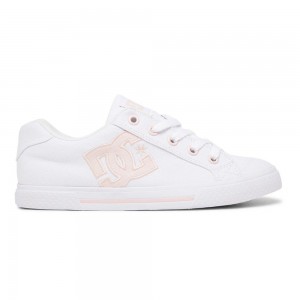 Zapatillas Skate DC Shoes Chelsea Mujer Blancas Rosas | SMEA-50827