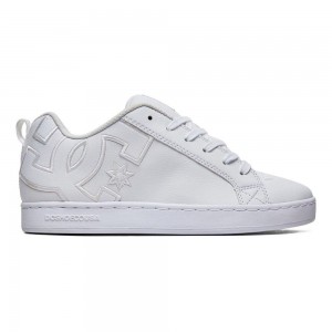 Zapatillas Skate DC Shoes Court Graffik Mujer Blancas | PCWZ-69231