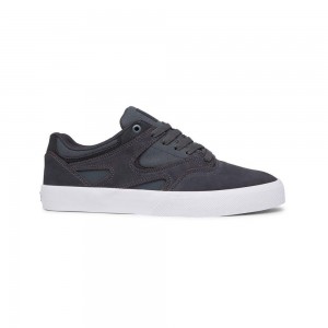 Zapatillas Skate DC Shoes Kalis Vulc Hombre Gris Negras | BXAS-56943