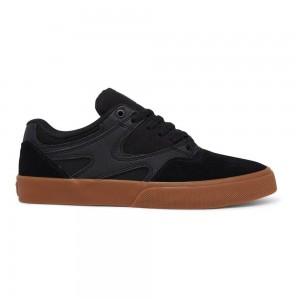 Zapatillas Skate DC Shoes Kalis Vulc Hombre Negras Marrones | PFIN-14765