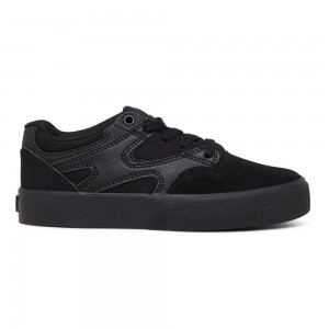 Zapatillas Skate DC Shoes Kalis Vulc Niños Negras | OCJZ-65403