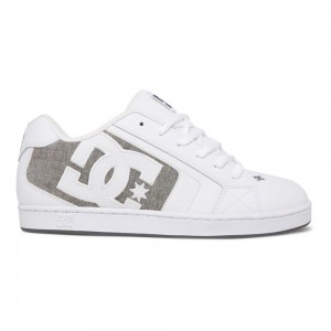 Zapatillas Skate DC Shoes Net Hombre Blancas Gris | IXYW-13087