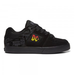 Zapatillas Skate DC Shoes Pure Hombre Negras Gris | ABMV-53169