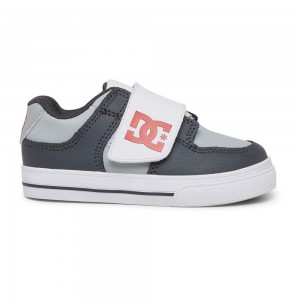 Zapatillas Skate DC Shoes Pure Niños Gris Negras | HEFX-42951