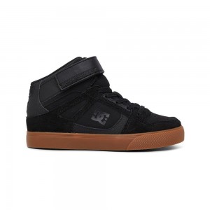 Zapatillas Skate DC Shoes Pure Niños Negras Marrones | ALNU-54019