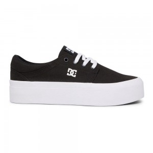 Zapatillas Skate DC Shoes Trase Mujer Negras Blancas | PKRT-49738