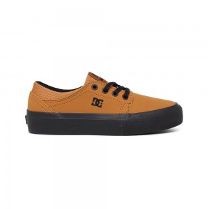 Zapatillas Skate DC Shoes Trase Niños Marrones Negras | YJWT-64193