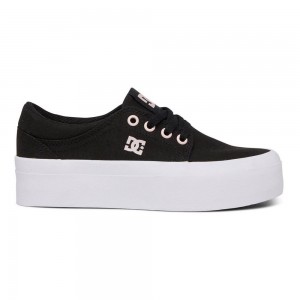 Zapatillas Skate DC Shoes Trase Niños Negras Rosas | HYXN-72415