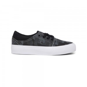 Zapatillas Skate DC Shoes Trase Niños Negras | JQON-80712