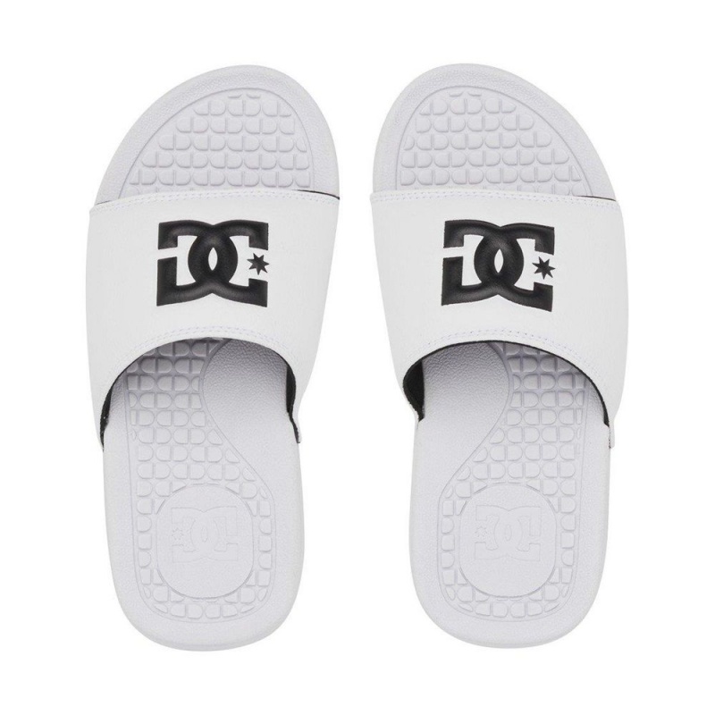 Sandalias DC Shoes Bolsa Mujer Blancas Negras | HQRG-46135