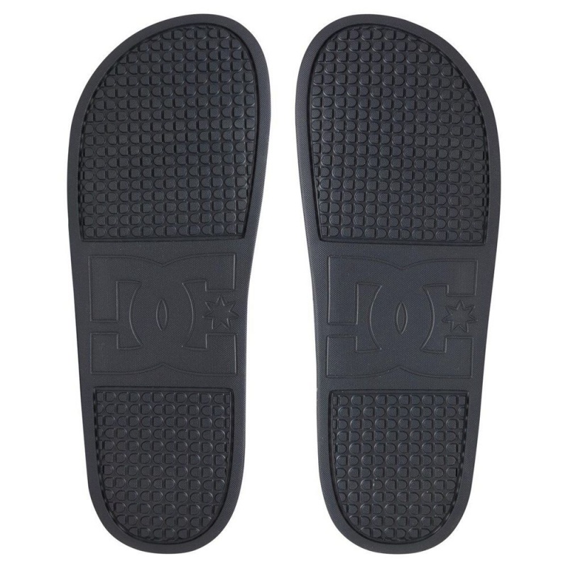 Sandalias DC Shoes Slides Hombre Gris Rojas | WYLU-21063