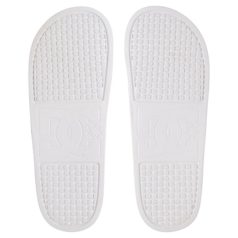 Sandalias DC Shoes Slides Mujer Blancas Rosas | TXUO-87230