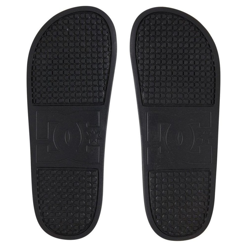 Sandalias DC Shoes Slides Mujer Negras Rosas | ZGHY-78231