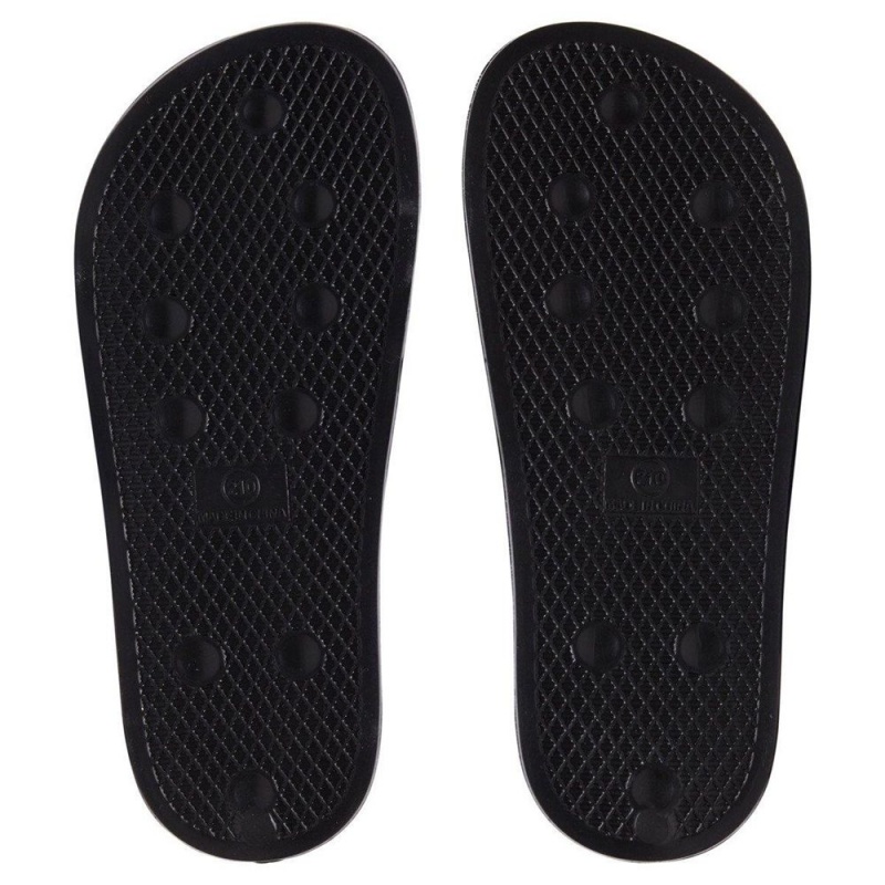 Sandalias DC Shoes Slides Niños Negras Blancas | KLGH-61390