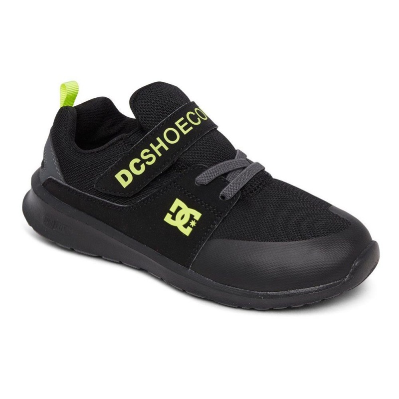 Zapatillas DC Shoes Heathrow Niños Negras Amarillo | DNSR-45980