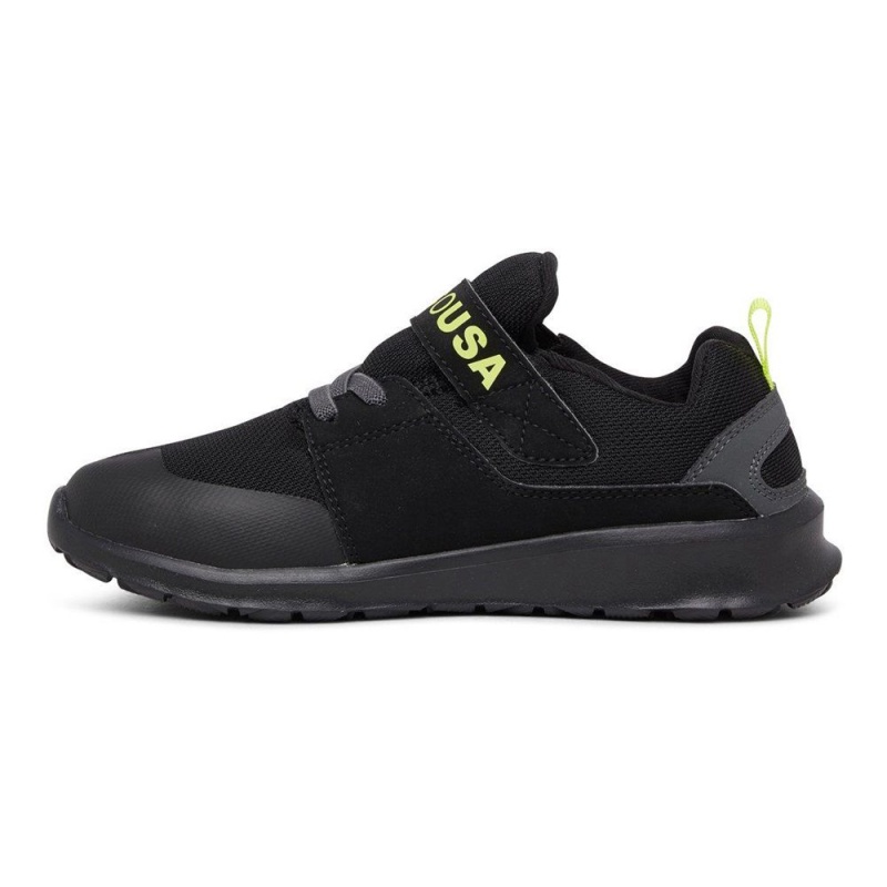 Zapatillas DC Shoes Heathrow Niños Negras Amarillo | DNSR-45980