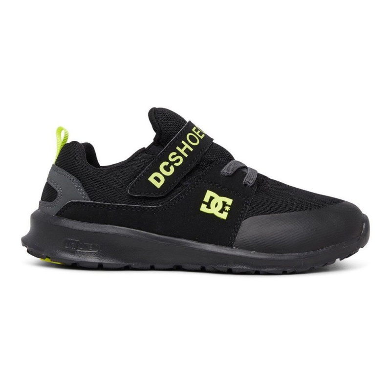 Zapatillas DC Shoes Heathrow Niños Negras Amarillo | DNSR-45980