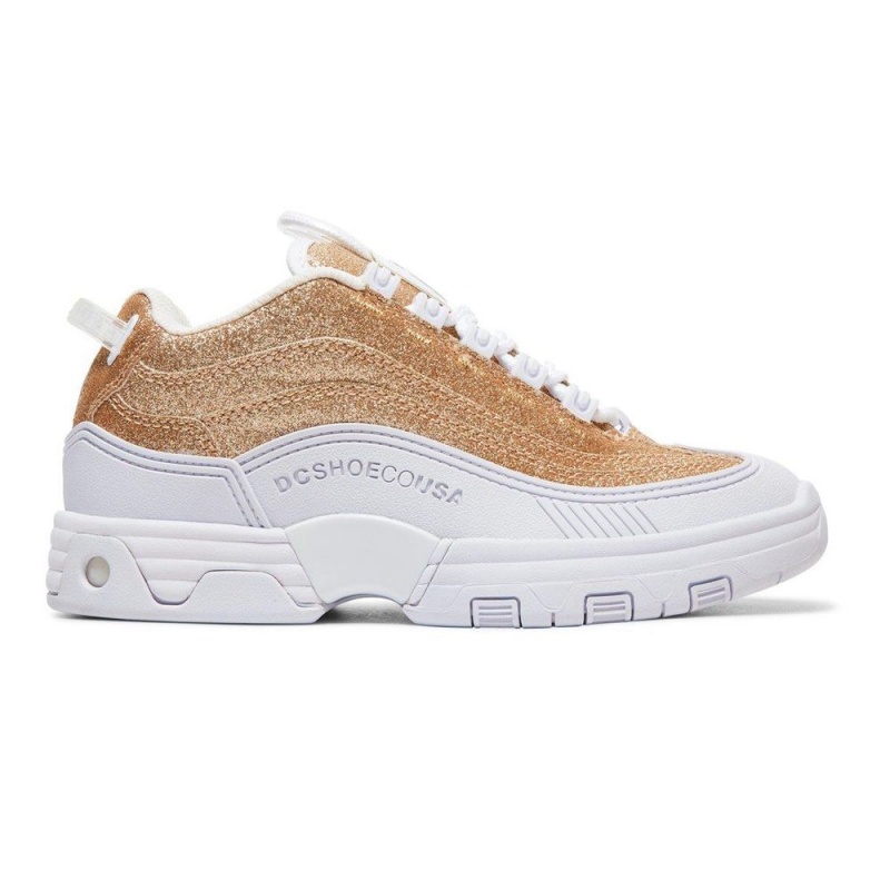 Zapatillas DC Shoes Legacy OG Mujer Doradas Blancas | CHKX-78410