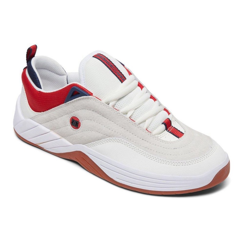 Zapatillas DC Shoes Williams Slim Hombre Blancas Rojas | PDUI-09536