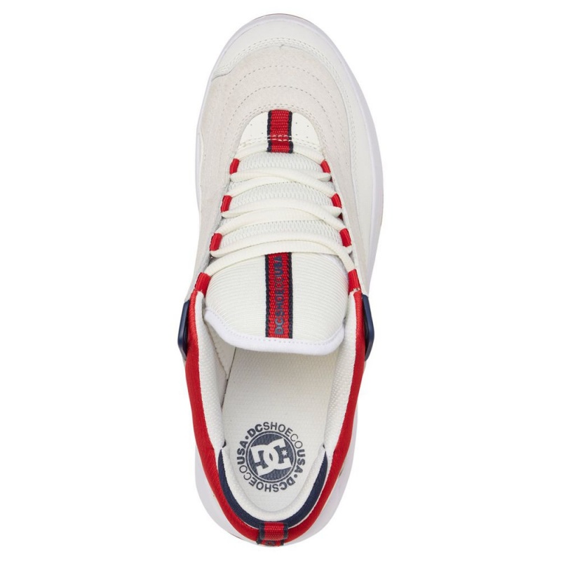 Zapatillas DC Shoes Williams Slim Hombre Blancas Rojas | PDUI-09536