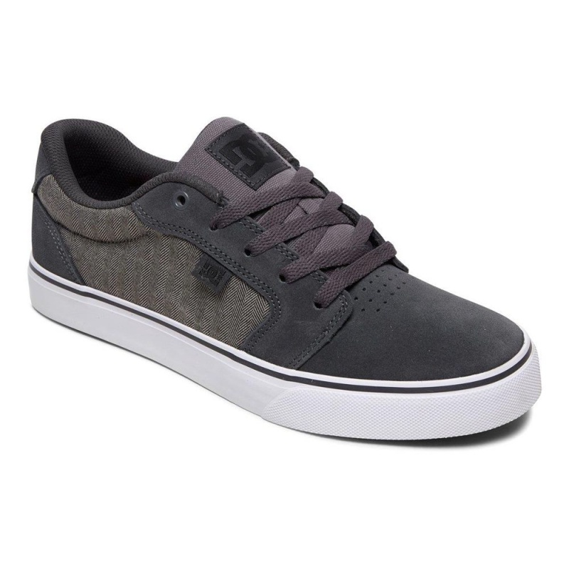 Zapatillas Skate DC Shoes Anvil Hombre Gris Negras | TAMU-37509