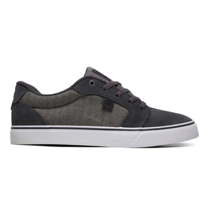 Zapatillas Skate DC Shoes Anvil Hombre Gris Negras | TAMU-37509