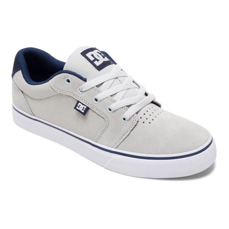 Zapatillas Skate DC Shoes Anvil Hombre Gris Azules | IZOD-83751