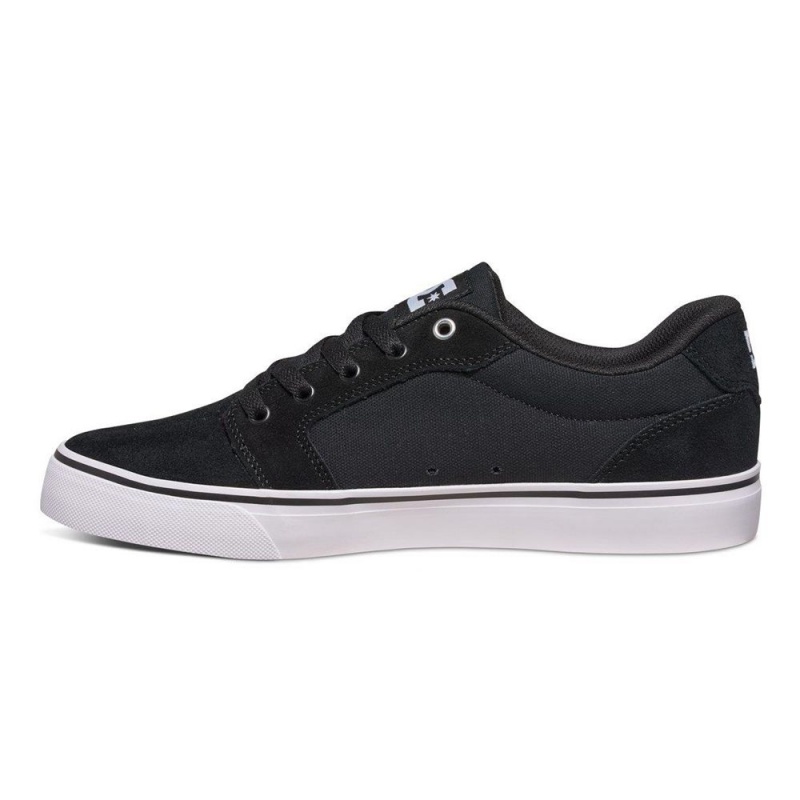 Zapatillas Skate DC Shoes Anvil Hombre Negras Blancas | WQJB-57092