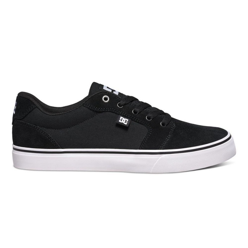 Zapatillas Skate DC Shoes Anvil Hombre Negras Blancas | WQJB-57092