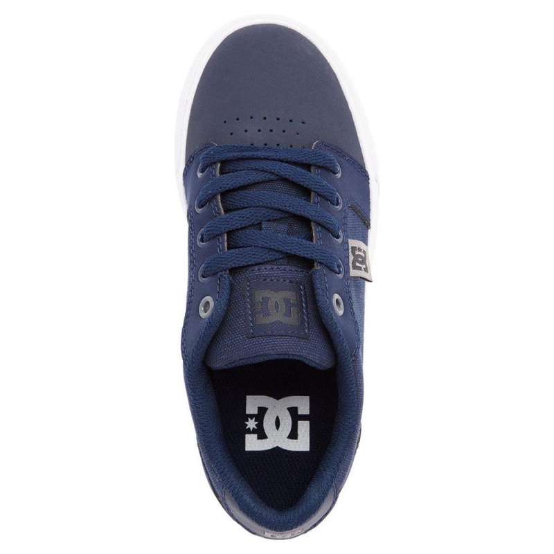 Zapatillas Skate DC Shoes Anvil Niños Azul Marino Gris | LZDC-85197