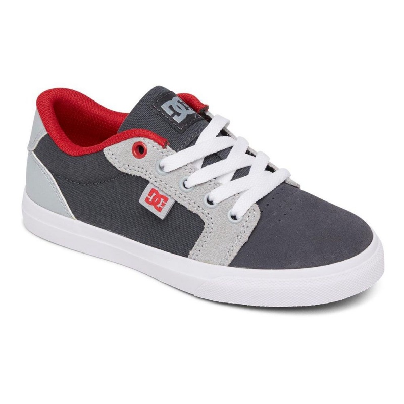 Zapatillas Skate DC Shoes Anvil Niños Gris Rojas | GRIO-19735