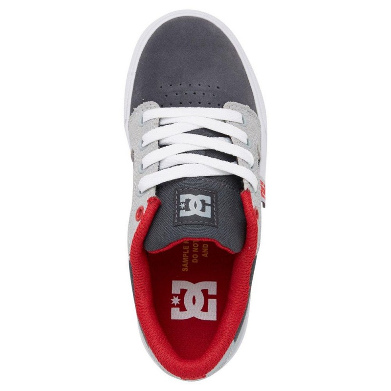 Zapatillas Skate DC Shoes Anvil Niños Gris Rojas | GRIO-19735