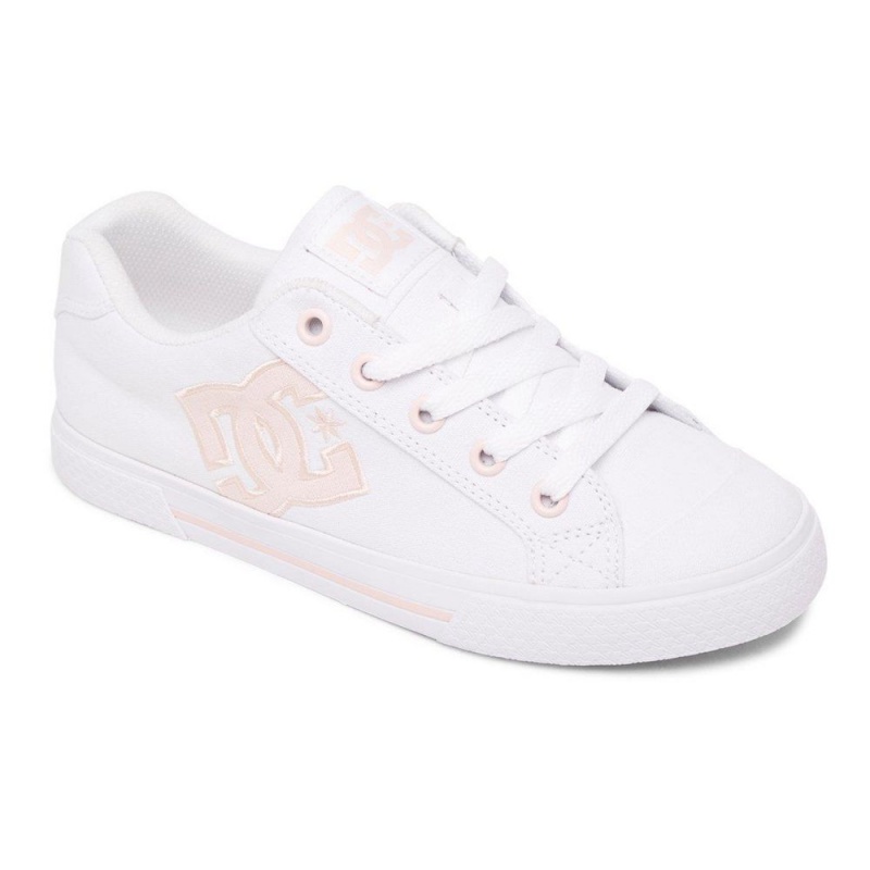 Zapatillas Skate DC Shoes Chelsea Mujer Blancas Rosas | SMEA-50827