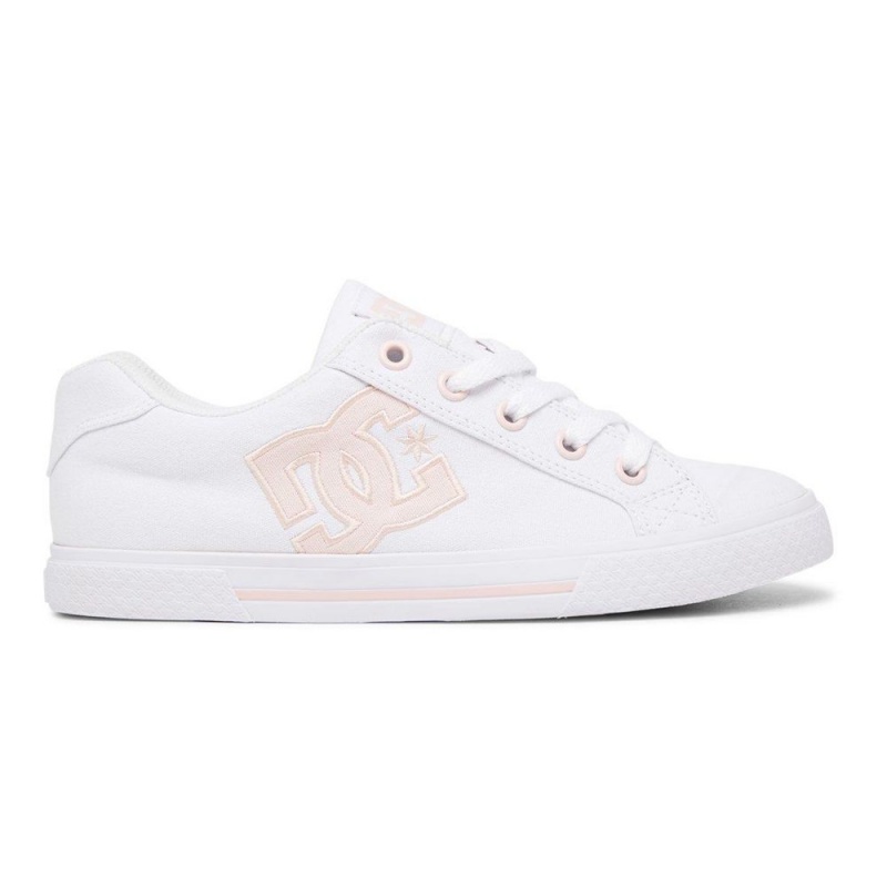 Zapatillas Skate DC Shoes Chelsea Mujer Blancas Rosas | SMEA-50827