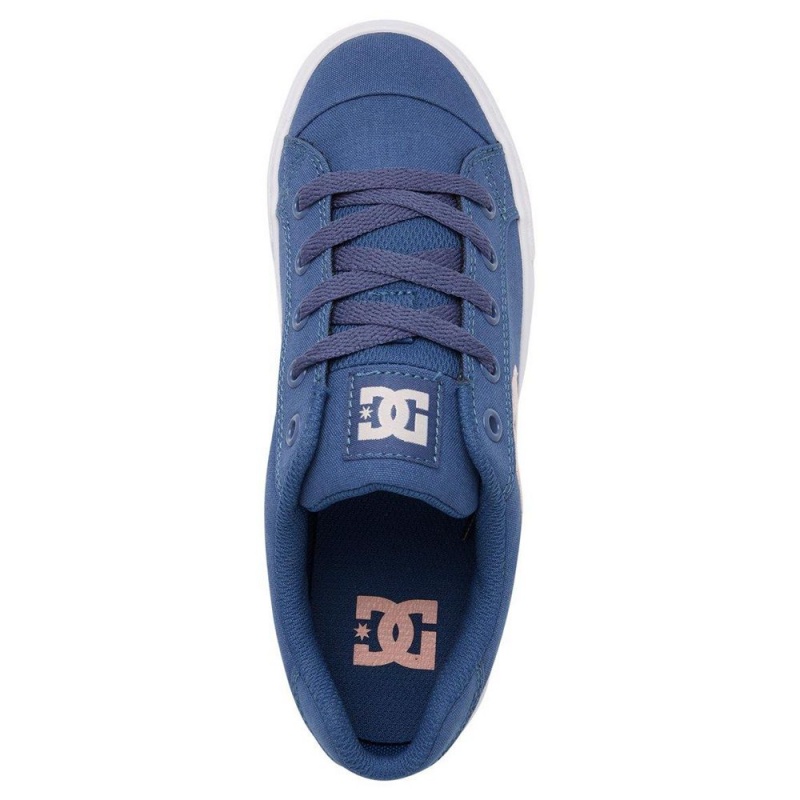 Zapatillas Skate DC Shoes Chelsea Mujer Azul Marino Rosas | LBNQ-84236