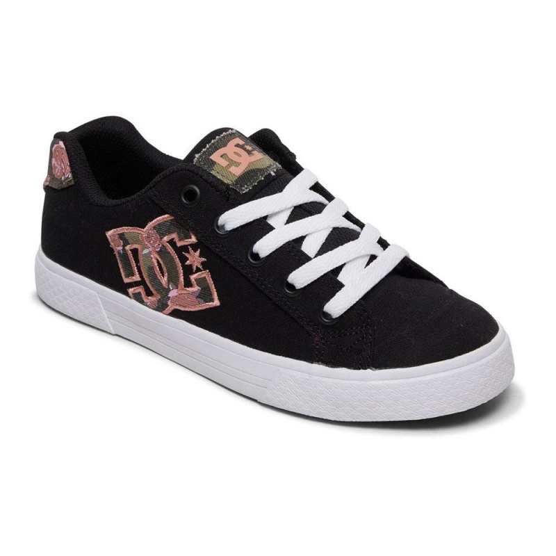 Zapatillas Skate DC Shoes Chelsea Mujer Negras Rosas | JZON-87350