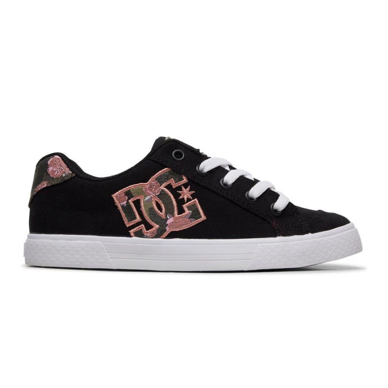 Zapatillas Skate DC Shoes Chelsea Mujer Negras Rosas | JZON-87350