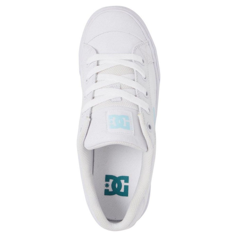 Zapatillas Skate DC Shoes Chelsea Mujer Blancas Azules | ULOP-06452