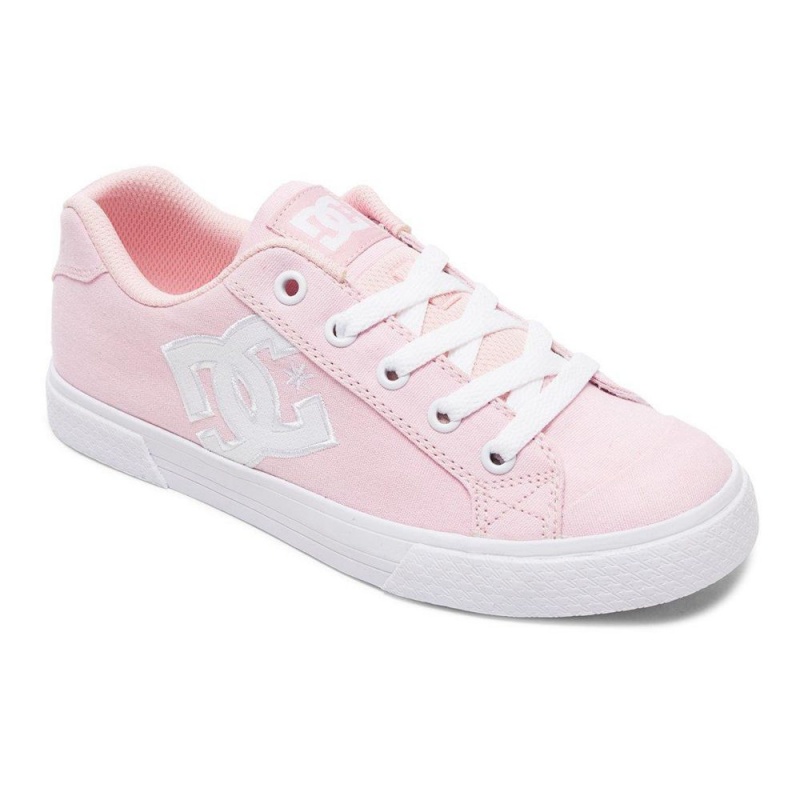 Zapatillas Skate DC Shoes Chelsea Mujer Rosas Blancas | BKCR-68935