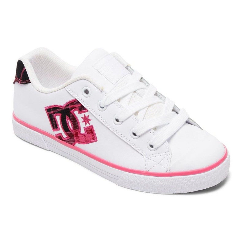 Zapatillas Skate DC Shoes Chelsea Mujer Blancas Rosas | FWZG-67089