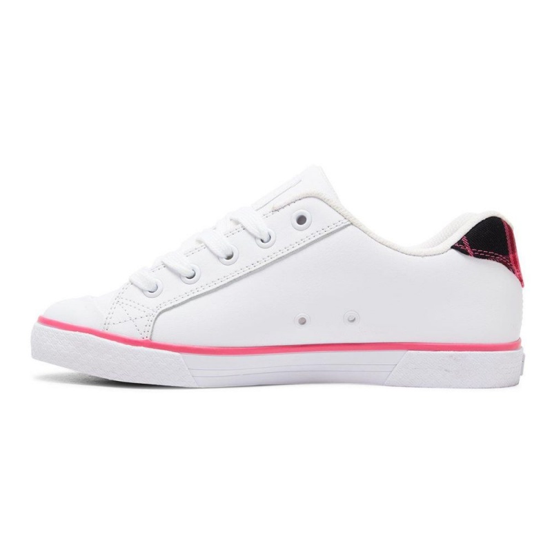 Zapatillas Skate DC Shoes Chelsea Mujer Blancas Rosas | FWZG-67089