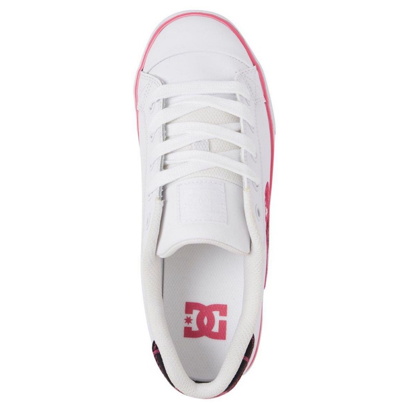 Zapatillas Skate DC Shoes Chelsea Mujer Blancas Rosas | FWZG-67089