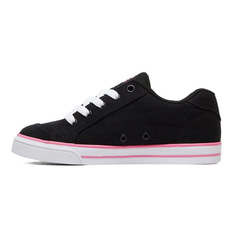 Zapatillas Skate DC Shoes Chelsea Niños Negras Rosas | FRCA-75149