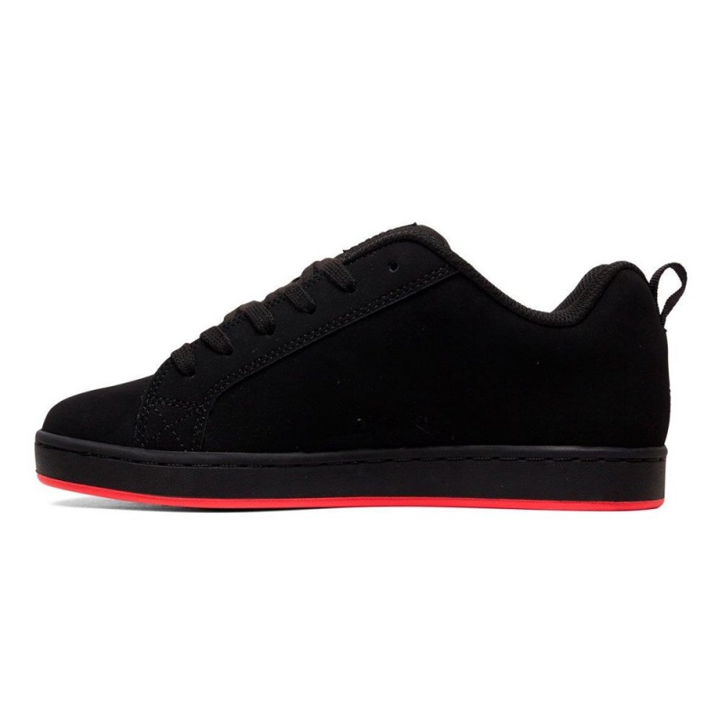 Zapatillas Skate DC Shoes Court Graffik Mujer Negras Rosas Oscuro | RHWG-93271