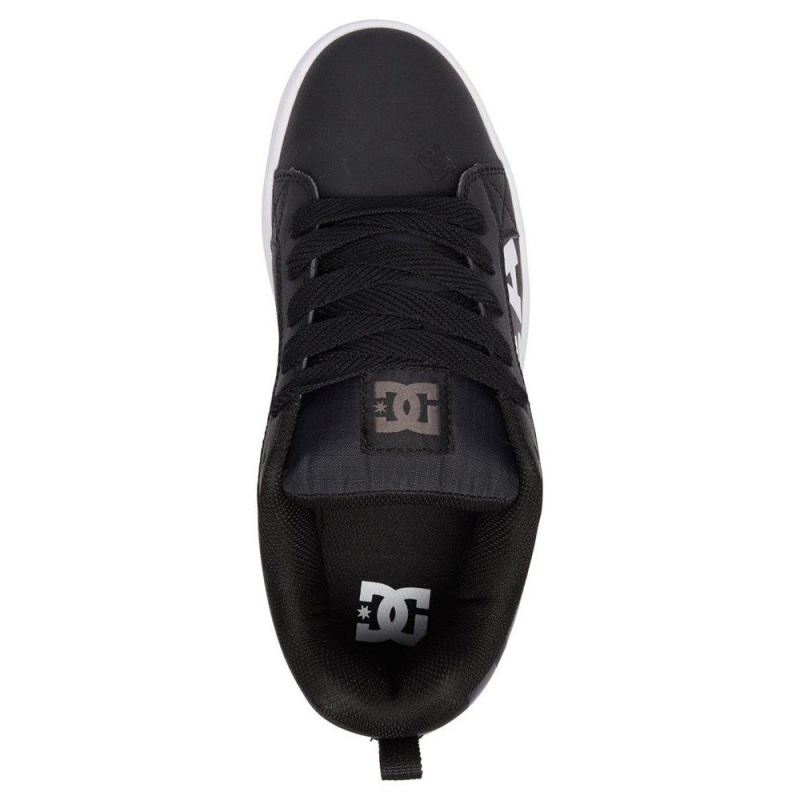 Zapatillas Skate DC Shoes Court Graffik Hombre Negras Blancas | WFZC-74096