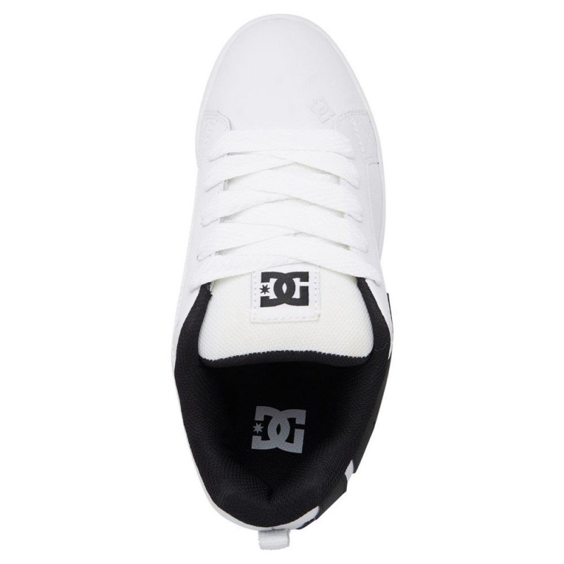 Zapatillas Skate DC Shoes Court Graffik Hombre Blancas Negras | ZLTC-26981