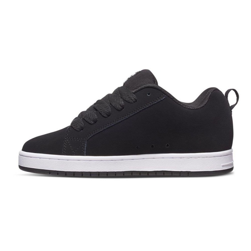 Zapatillas Skate DC Shoes Court Graffik Hombre Negras Blancas | YIEZ-38724