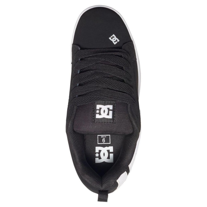 Zapatillas Skate DC Shoes Court Graffik Hombre Negras Blancas | YIEZ-38724