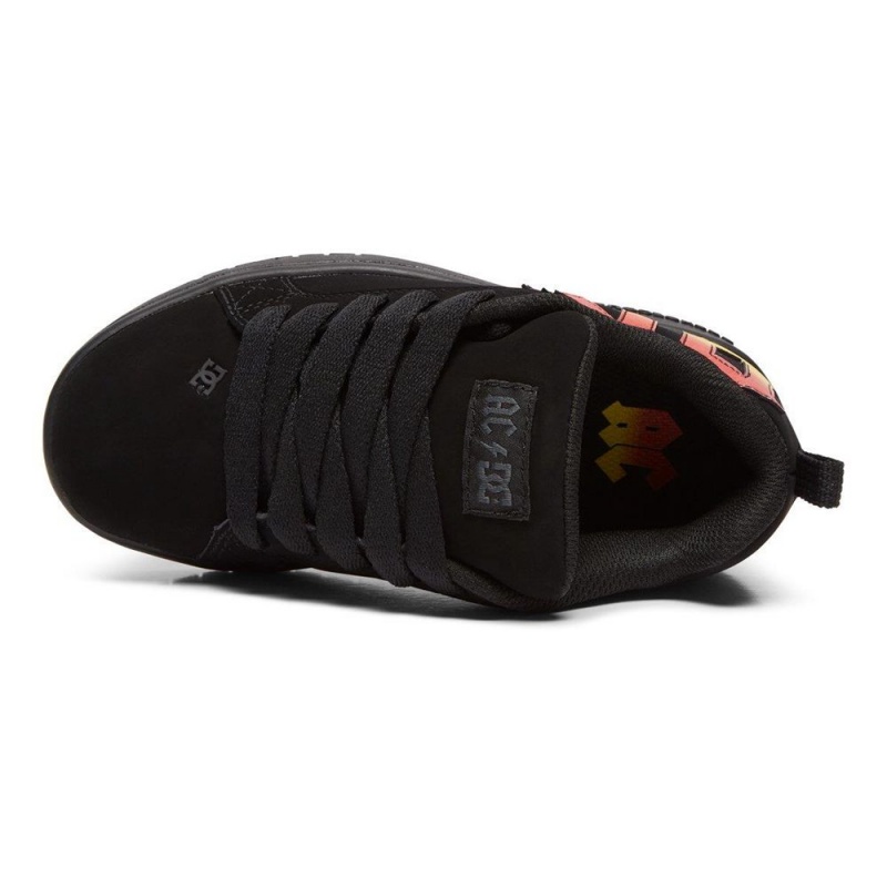 Zapatillas Skate DC Shoes Court Graffik Niños Negras | OWBU-94376